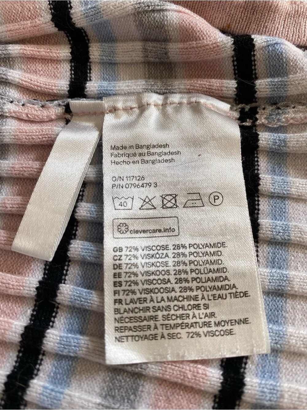 H&M Pink Striped Ribbed Halter Tank